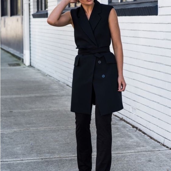 H&M Black Sleeveless Blazer Coat (small) - Picture 10 of 10